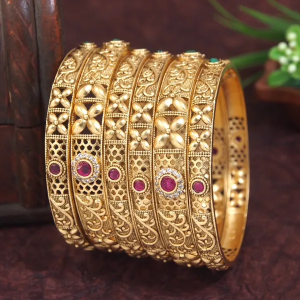 Elegant_Rajwadi_Matte_Polish_Bangles_With_Ad_Stone_Embellishments