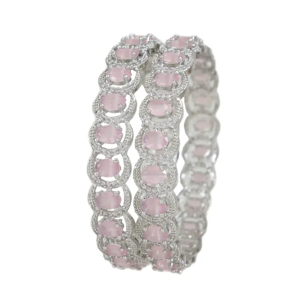 Elegant_Silver_Finish_Bangles_With_Pink_White_Cat_Eye_Stones