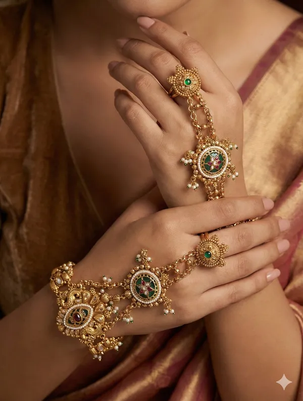 Ethnic_Bridal_Gold_Toned_Elephant_Motif_Haath_Phool_Heritage_Jewellery_(Hath_Panja)