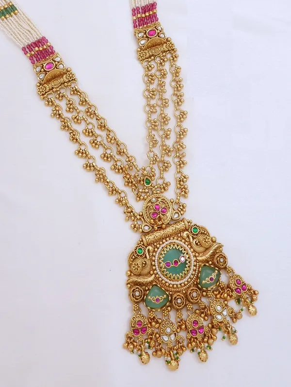 Ethnic_Royal_Heritage_Antique_Gold_Toned_Brass_Rani_Haar_Necklace_Set_With_Earrings