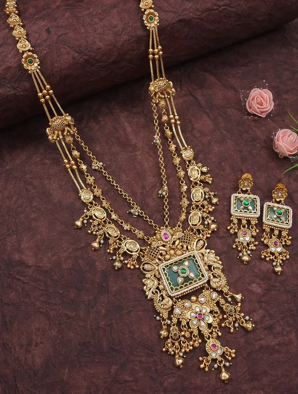 Ethnic_Royal_Heritage_Antique_Gold_Toned_Brass_Rani_Haar_Necklace_Set_With_Earrings