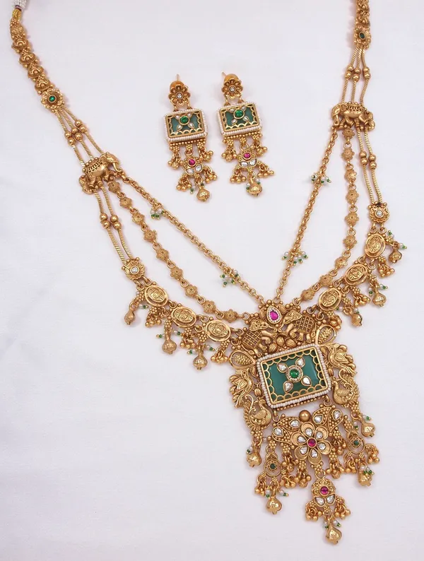 Ethnic_Royal_Heritage_Antique_Gold_Toned_Brass_Rani_Haar_Necklace_Set_With_Earrings