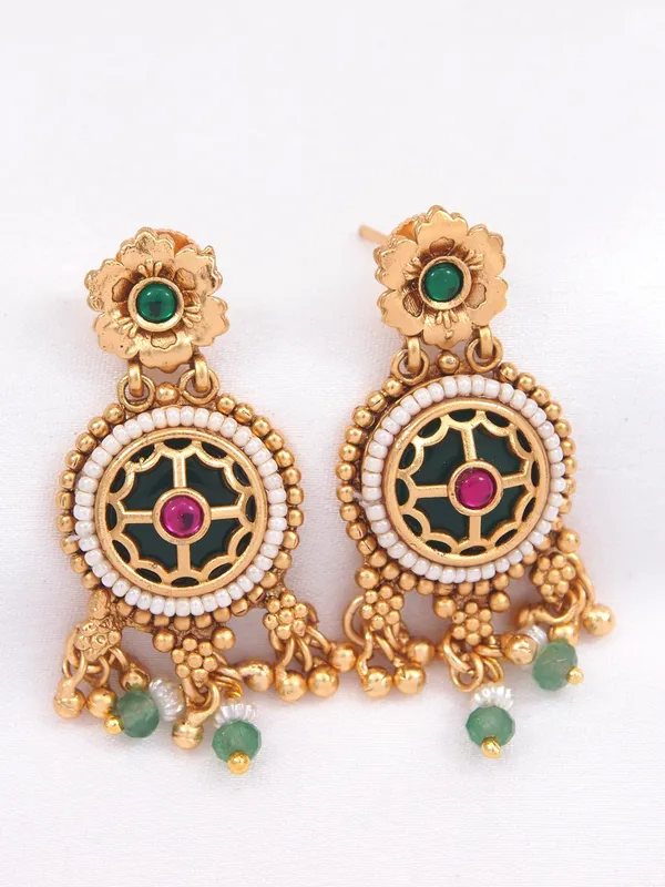 Ethnic_Style_Gold_Plated_Brass_Statement_Necklace_Set_With_Earrings