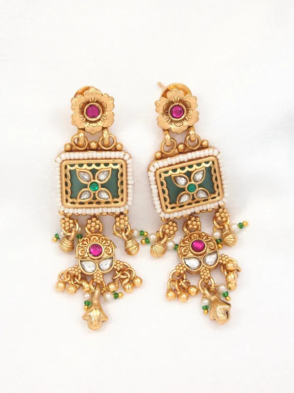 Ethnic_Gold_Plated_Long_Mangalsutra_Necklace_Set_With_Matching_Drop_Earrings