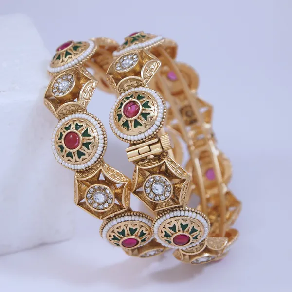 Exquisite_Brass_Screw_Bangle_Kada_With_Meenakari_&_Ad_Work_?_Traditional_Openable_Kada