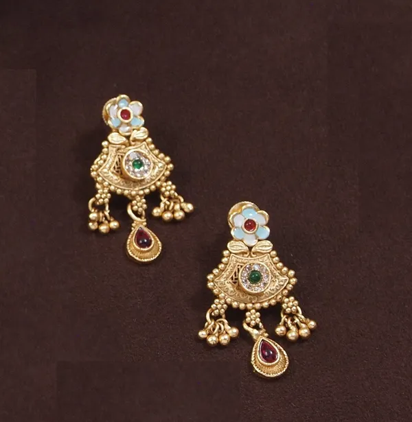 Exquisite_Gold_Plated_Meenakari_Bridal_Mangalsutra_Set_With_Earrings