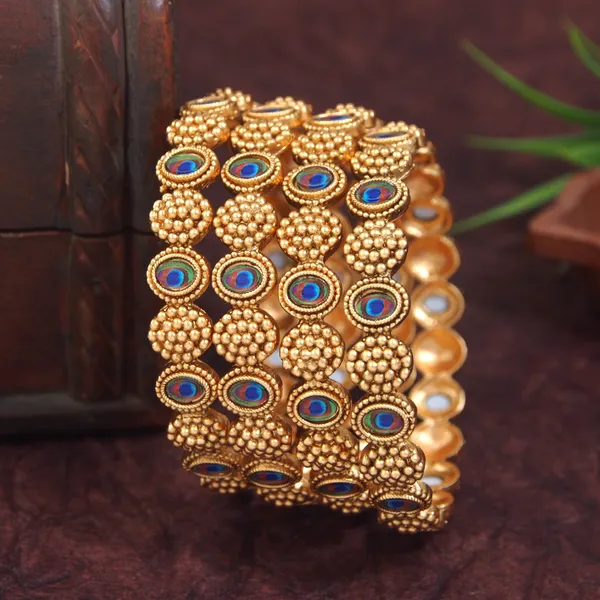 Exquisite_Handcrafted_Brass_Bangle_With_Peacock_Motif_?_Antique_Gold_Finish