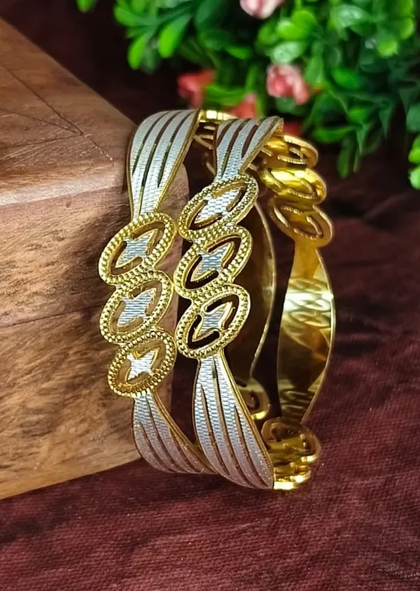 Exquisite_Two_Tone_Plated_Designer_Bangle