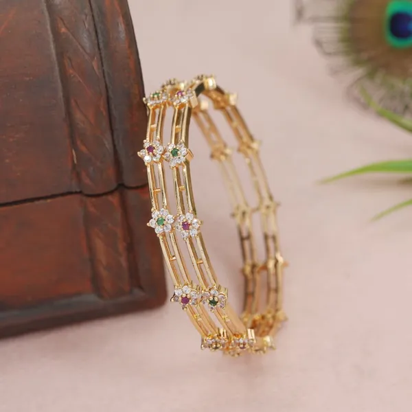 Gold_Plated_Brass_Bangles_With_Multicolour_Ad_Floral_Design