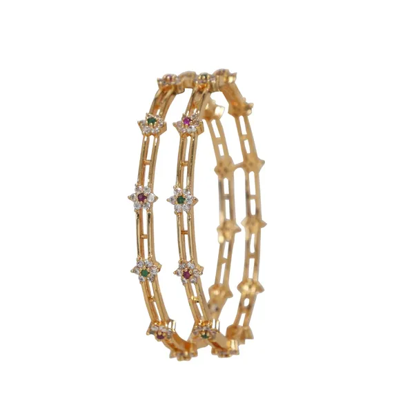 Gold_Plated_Brass_Bangles_With_Multicolour_Ad_Floral_Design