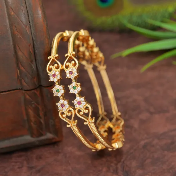 Gold_Plated_Brass_Bangles_With_Multicolour_Ad_Floral_Design