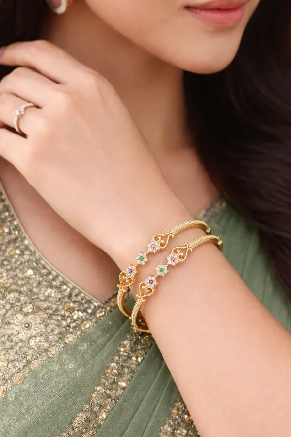 Gold_Plated_Brass_Bangles_With_Multicolour_Ad_Floral_Design