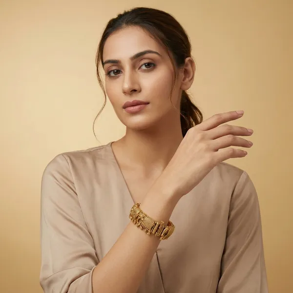 Antique_Matte_Finish_Traditional_Temple_Elephant_Motif_Bangles
