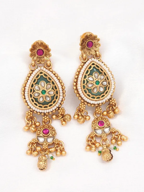 Gold_Plated_Heritage_Temple_Style_Mangalsutra_With_Matching_Drop_Earrings