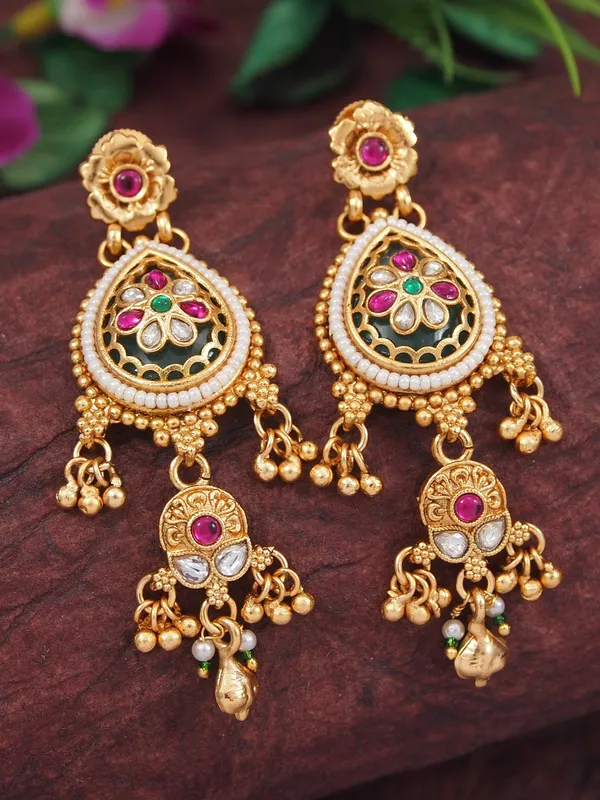 Gold_Plated_Heritage_Temple_Style_Mangalsutra_With_Matching_Drop_Earrings
