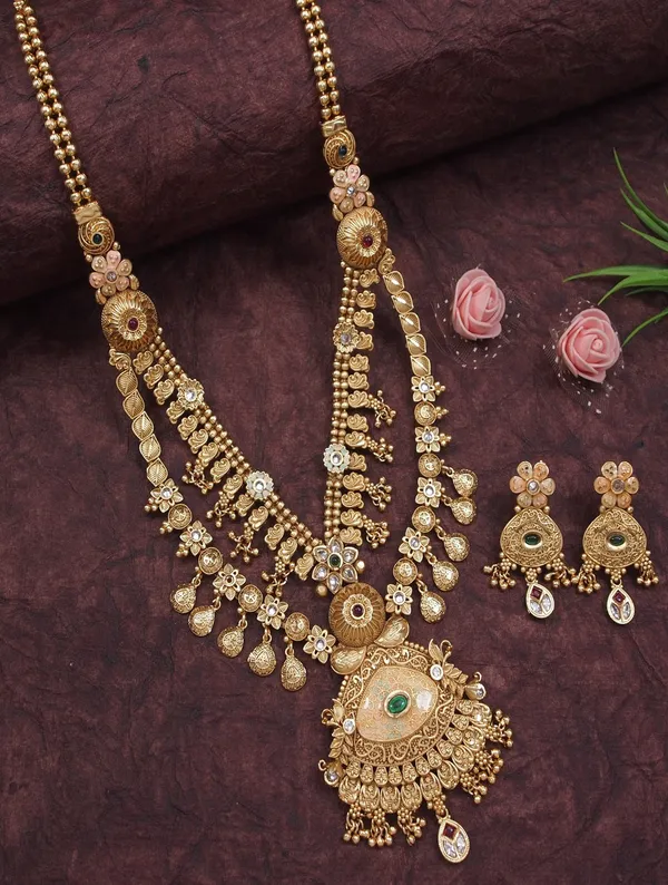 Gold_Toned_Antique_Rani_Haar_Trend_Long_Temple_Necklace_Set