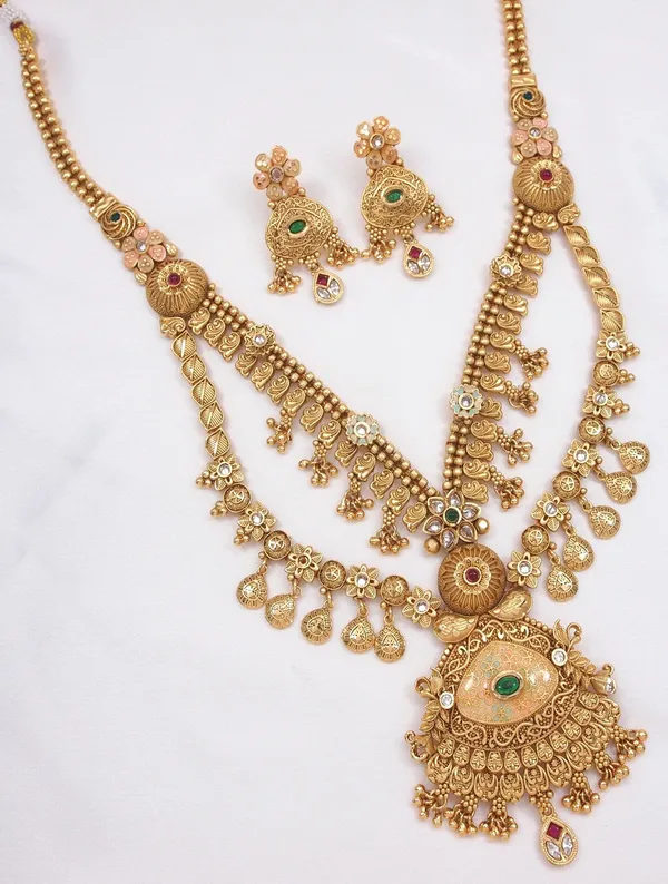 Gold_Toned_Antique_Rani_Haar_Trend_Long_Temple_Necklace_Set