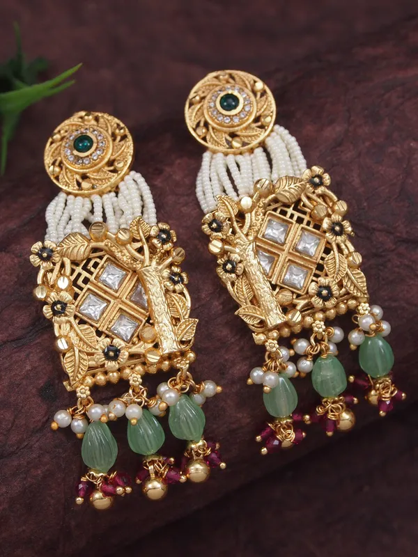 Gold_Toned_Kundan_&_Pearl_Beaded_Peacock_Motif_Square_Pendant_Traditional_Rani_Haar_Necklace_Set