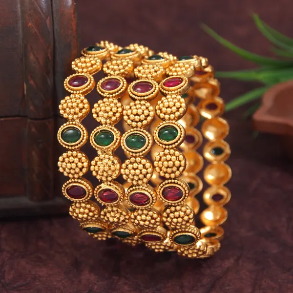 Handcrafted_Brass_Bangle_With_Ruby_&_Emerald_Inspired_Stones_&_Antique_Gold_Finish
