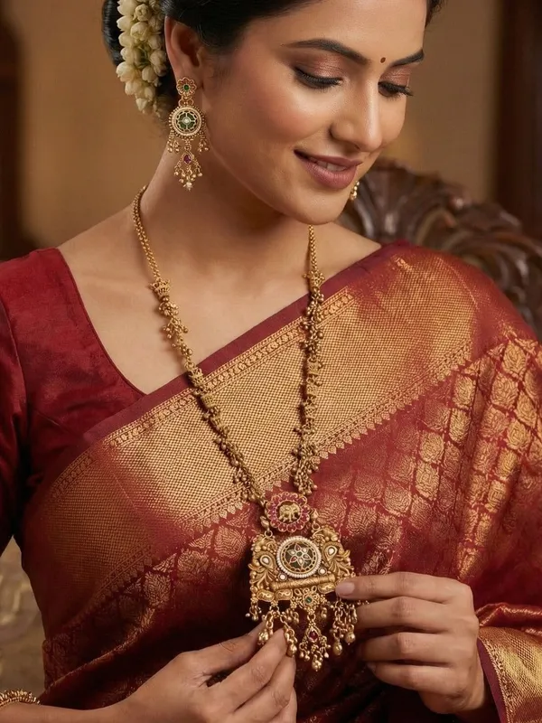 Heritage_Inspired_Antique_Gold_Plated_Statement_Necklace_&_Earrings_Set