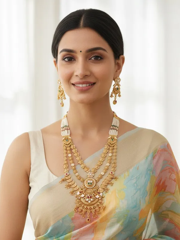 Royal_Antique_Finish_Brass_Rani_Haar_Long_Necklace_Set_With_Earrings