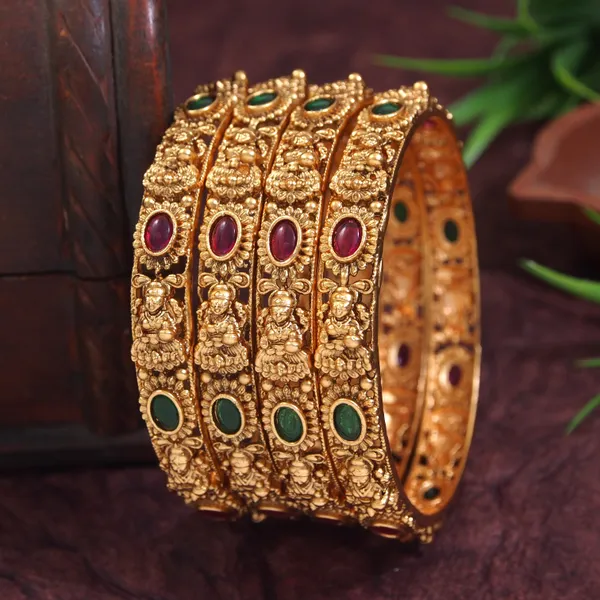 Laxmi_Temple_Matte_Finish_Bangle_Set_(Pack_Of_4)