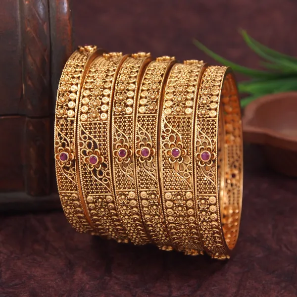 Matte_Finish_Traditional_Floral_Bangles_Set_Of_6