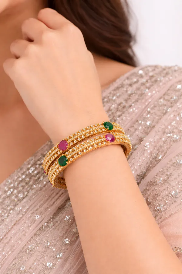 Micro_Gold_Plated_Brass_Bangles_With_Ruby_&_Green_Ad_Stones