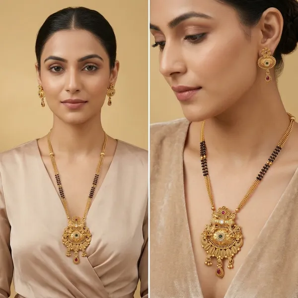 American_Diamond_Brass_Mangalsutra_Set