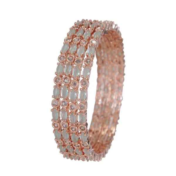 American_Diamond_Rose_Gold_Bangle_(Pack_Of_4)