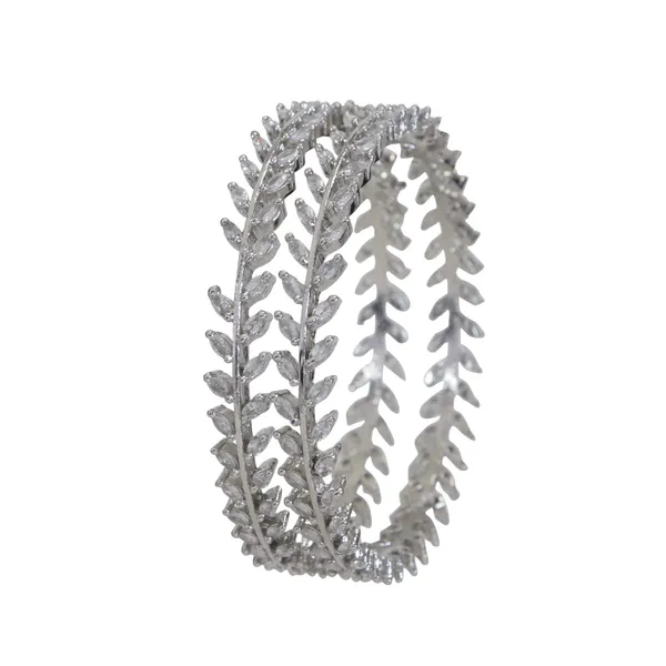American_Diamond_Silver_Brass_Bangle