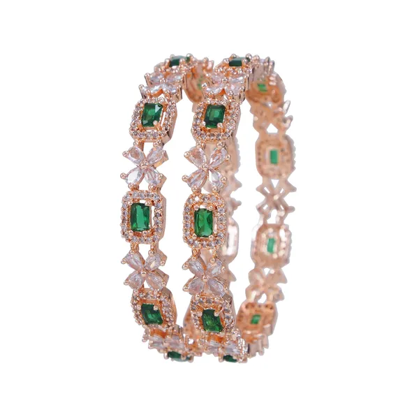 American_Diamond_Rose_Gold_Flower_Bangle