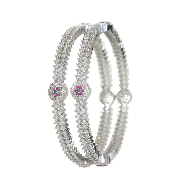 American_Diamond_Silver_Bangle