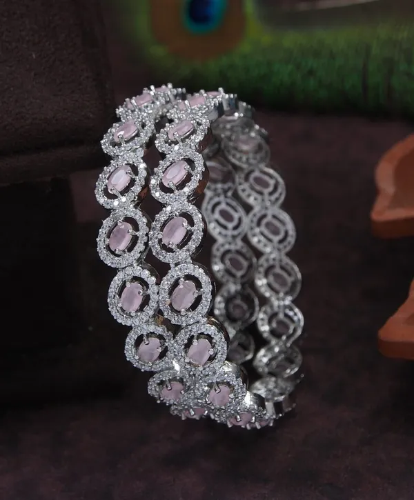American_Diamond_Silver_Bangle