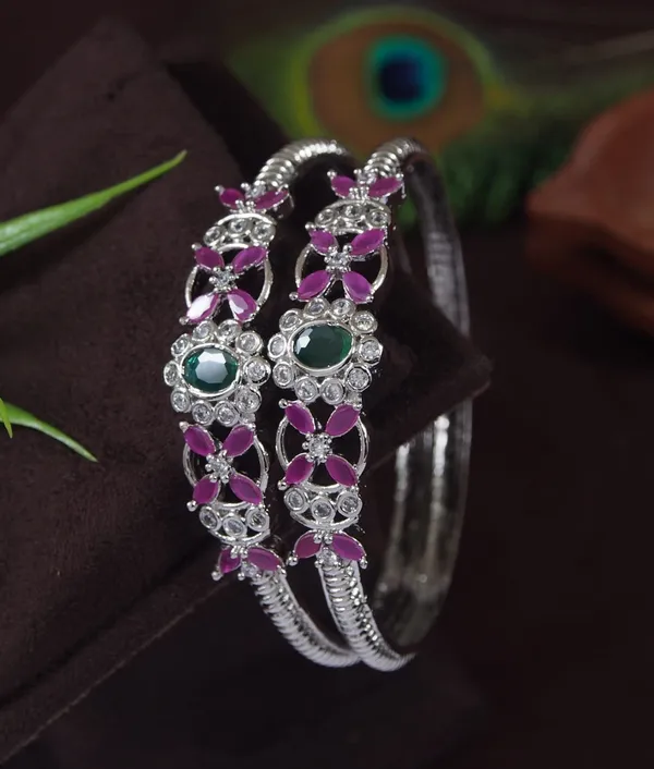 American_Diamond_Silver_Kada_Bangle