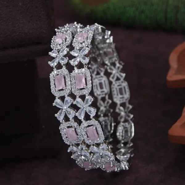 American_Diamond_Silver_Bangle