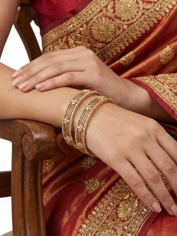 Antique_Finish_Stone_Studded_Designer_Bangles