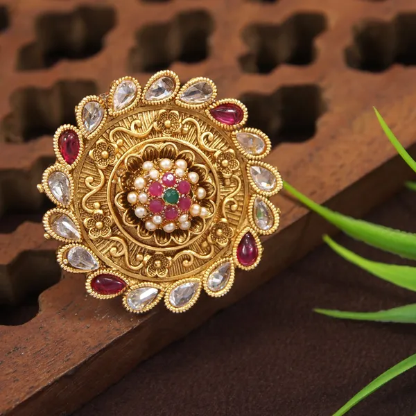 Brass_Pearl_American_Diamond_Ring