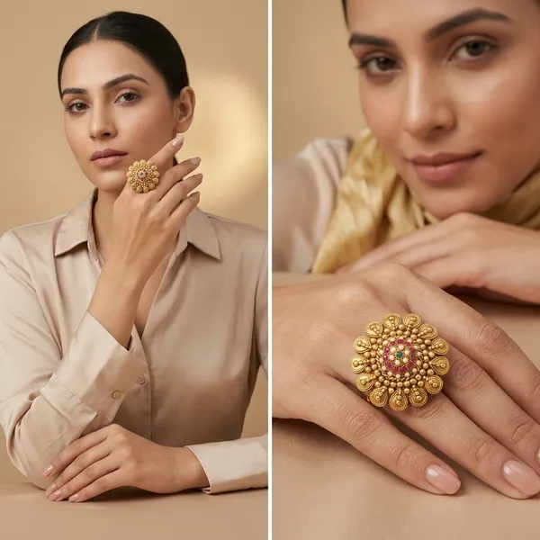 Brass_Pearl_Flower_Finger_Ring