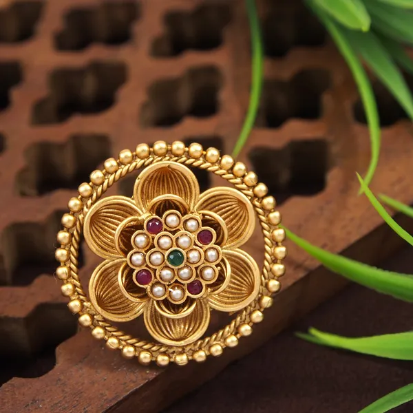 Brass_Pearl_Flower_Finger_Ring
