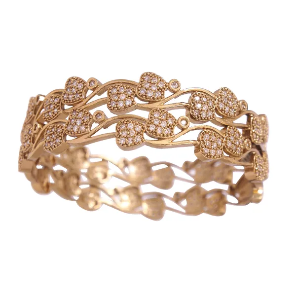 Designer_Victorian_Plated_American_Diamond_Heart_Motif_Bangles