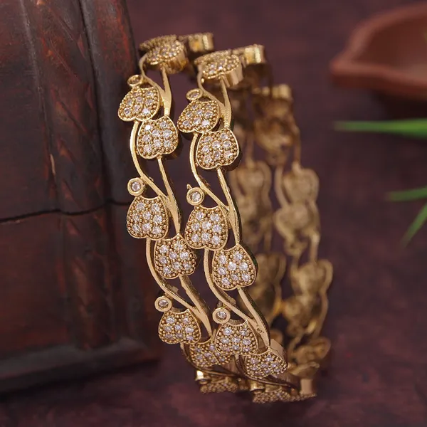Designer_Victorian_Plated_American_Diamond_Heart_Motif_Bangles