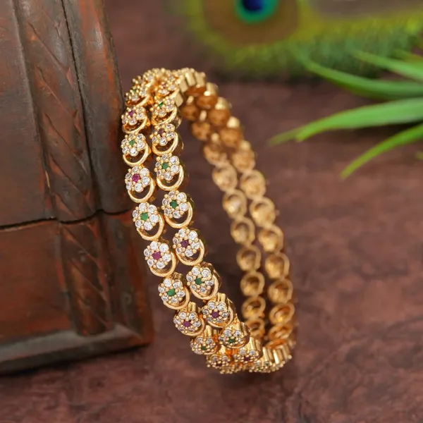 Gold_Plated_Brass_Bangles_With_Multicolour_Ad_Floral_Design