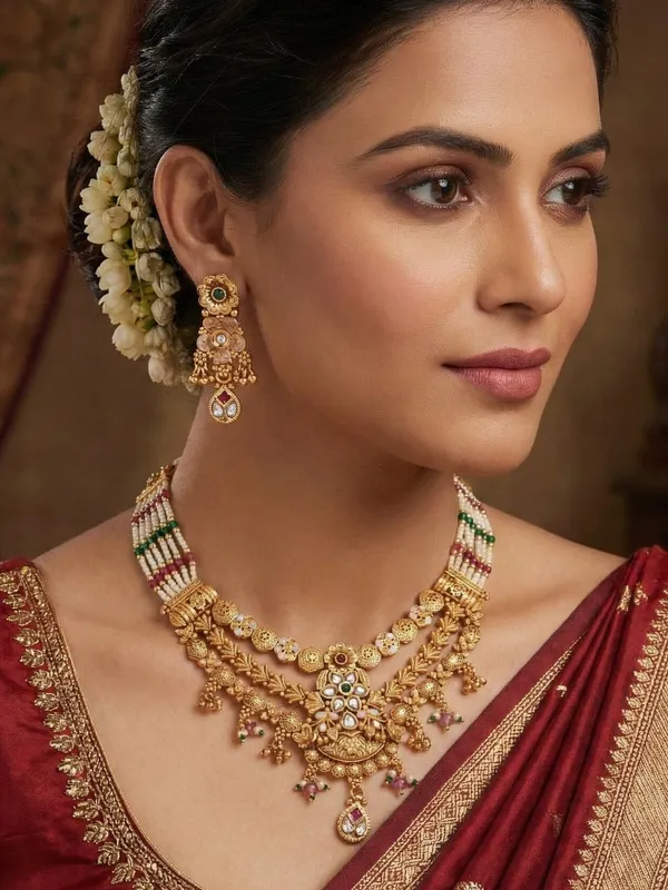 Gold_Plated_Plated_Brass_Traditional_Kundan_And_Pearl_Choker_Necklace_Set_For_Women