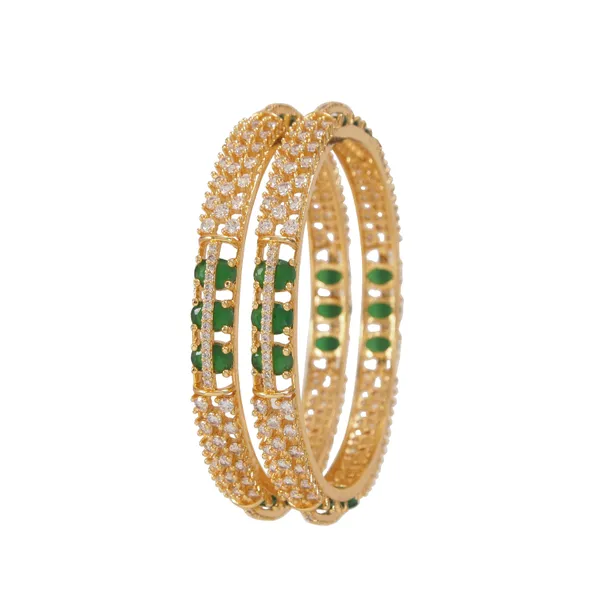 Gold_Plated_Sparkling_Green_Stone_Ad_Bangles_For_Women