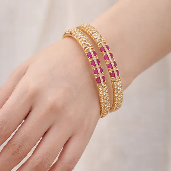 Gold_Plated_Sparkling_Ruby_Stone_Ad_Bangles_For_Women
