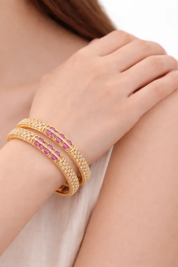 Gold_Plated_Sparkling_Ruby_Stone_Ad_Bangles_For_Women