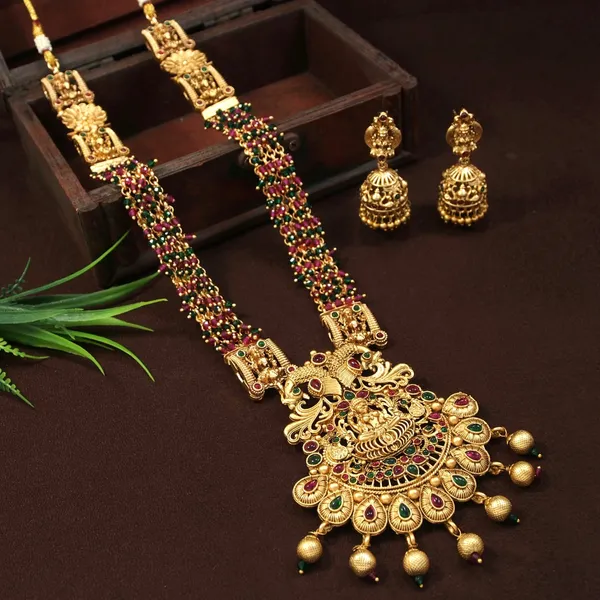 Laxmi_Devi_Temple_Antique_Long_Necklace_Set