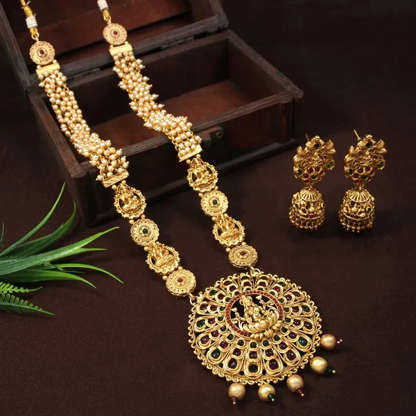 Laxmi_Devi_Temple_Antique_Long_Necklace_Set