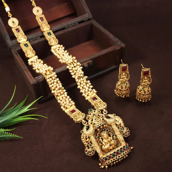 Laxmi_Devi_Temple_Antique_Long_Necklace_Set